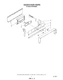 BACK GUARD Diagram and Parts List for SF310PERW5  Whirlpool Range