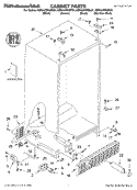 CABINET PARTS Diagram and Parts List for KSRA22FKWH01  KitchenAid Refrigerator