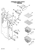 FREEZER LINER PARTS Diagram and Parts List for KSRB22FTBX00  KitchenAid Refrigerator