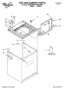TOP AND CABINET PARTS Diagram and Parts List for WTW5790SQ0  Whirlpool Washer
