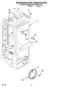 REFRIGERATOR LINER Diagram and Parts List for GD5PHAXLB00  Whirlpool Refrigerator
