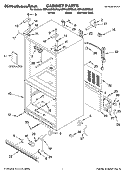 CABINET PARTS Diagram and Parts List for KBFA20ERWH00  KitchenAid Refrigerator