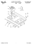 COOKTOP, LITERATURE Diagram and Parts List for SF387LEGN4  Whirlpool Range