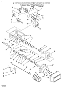 MOTOR AND ICE CONTAINER Diagram and Parts List for 7ED22PQXFW00  Whirlpool Refrigerator
