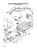 CONTROL PANEL AND SEPARATOR Diagram and Parts List for CS5005XWW0  Whirlpool Dryer