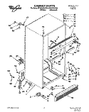 CABINET Diagram and Parts List for ET22DMXAN02  Whirlpool Refrigerator