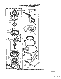 PUMP AND MOTOR Diagram and Parts List for DU4000XR2  Whirlpool Dishwasher