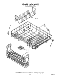 LOWER RACK Diagram and Parts List for KUDA22ST3  KitchenAid Dishwasher