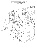 DISPENSER FRONT Diagram and Parts List for 8ED22PQXDW00  Whirlpool Refrigerator