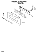 CONTROL PANEL PARTS Diagram and Parts List for YKEMC308KM01  KitchenAid Microwave Oven Combo