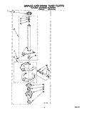 BRAKE AND DRIVE TUBE Diagram and Parts List for LSC9355BW0  Whirlpool Washer