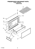 FREEZER DOOR AND BASKET PARTS Diagram and Parts List for KBLO36FTX02  KitchenAid Refrigerator