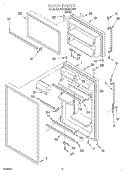 DOOR Diagram and Parts List for 2ET18GMXJW01  Whirlpool Refrigerator