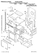 OVEN, LITERATURE Diagram and Parts List for KEMC308HBT3  KitchenAid Microwave Oven Combo