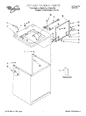 TOP AND CABINET, LITERATURE Diagram and Parts List for LXR9245EZ2  Whirlpool Washer