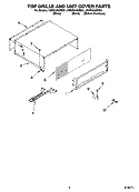 TOP GRILLE AND UNIT COVER PARTS Diagram and Parts List for KSSS36QMB01  KitchenAid Refrigerator
