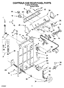 CONTROLS AND REAR PANEL PARTS Diagram and Parts List for TAWS800PQ0  Estate Washer