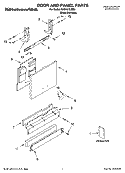DOOR AND PANEL PARTS Diagram and Parts List for KUDK01ILBS6  KitchenAid Dishwasher
