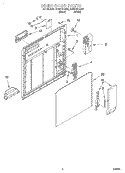 INNER DOOR Diagram and Parts List for DU931SCGQ0  Whirlpool Dishwasher