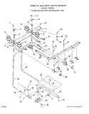 BURNER Diagram and Parts List for F6557W0  Roper Range