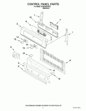CONTROL PANEL PARTS Diagram and Parts List for KGRS308XSS2  KitchenAid Range
