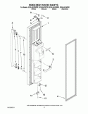 FREEZER DOOR PARTS Diagram and Parts List for ED5LHAXWB00  Whirlpool Refrigerator