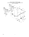 BROILER AND OVEN BURNER Diagram and Parts List for 1765^0A  Whirlpool Range