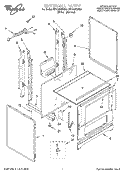 EXTERNAL Diagram and Parts List for SF318PEWN0  Whirlpool Range