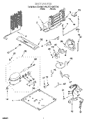UNIT Diagram and Parts List for ET21GMXHT02  Whirlpool Refrigerator