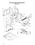 AIR FLOW AND CONTROL Diagram and Parts List for X10002V1  Roper Air Conditioner