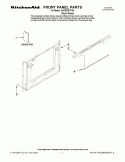 FRONT PANEL PARTS Diagram and Parts List for KUDD03STPA0  KitchenAid Dishwasher