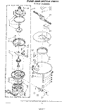 PUMP AND MOTOR Diagram and Parts List for DP4800XMW0  Whirlpool Dishwasher