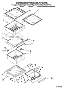 REFRIGERATOR SHELF PARTS Diagram and Parts List for GC5NHAXSY03  Whirlpool Refrigerator