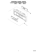 CONTROL PANEL Diagram and Parts List for RS675PXGQ9  Whirlpool Range