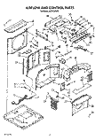 AIRFLOW AND CONTROL Diagram and Parts List for ACR124XX0  Whirlpool Air Conditioner