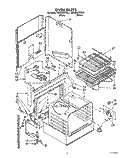 OVEN Diagram and Parts List for KEDS200YBL1  KitchenAid Range