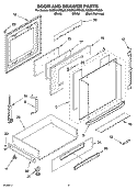 DOOR AND DRAWER PARTS Diagram and Parts List for KGSI901PSS00  KitchenAid Range