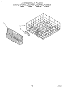 LOWER RACK Diagram and Parts List for KUDI25CHBL0  KitchenAid Dishwasher