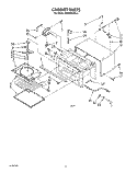 CABINET Diagram and Parts List for MW3600XW1  Whirlpool Microwave
