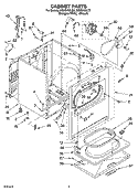 CABINET PARTS Diagram and Parts List for KGYS750LT2  KitchenAid Dryer