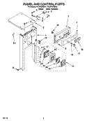 PANEL AND CONTROL PARTS Diagram and Parts List for KUCP02IRBL0  KitchenAid Trash Compactor