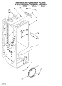 REFRIGERATOR LINER Diagram and Parts List for KSRU22FKBT01  KitchenAid Refrigerator