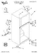 CABINET, LITERATURE Diagram and Parts List for 8VET18GKGW00  Whirlpool Refrigerator