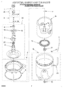 AGITATOR, BASKET AND TUB Diagram and Parts List for LSR8244DZ0  Whirlpool Washer