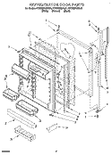 REFRIGERATOR DOOR Diagram and Parts List for KTRS22KDBL01  KitchenAid Refrigerator