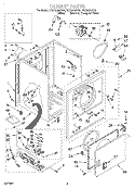 CABINET Diagram and Parts List for RGX5635EW2  Roper Dryer