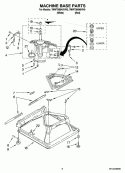 MACHINE BASE PARTS Diagram and Parts List for 7MWT99940VW0  Whirlpool Washer