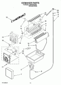 ICEMAKER PARTS, OPTIONAL PARTS Diagram and Parts List for GX5FHDXVD00  Whirlpool Refrigerator