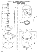 AGITATOR, BASKET AND TUB Diagram and Parts List for LST7233AW1  Whirlpool Washer