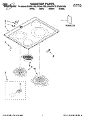COOKTOP PARTS Diagram and Parts List for GY399LXUS0  Whirlpool Range